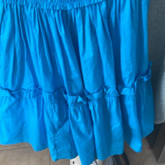 Lilly Pulitzer Elina Stretch Cotton Dress Tiered Ruffle In Blue Size 0 - Picture 6 of 9